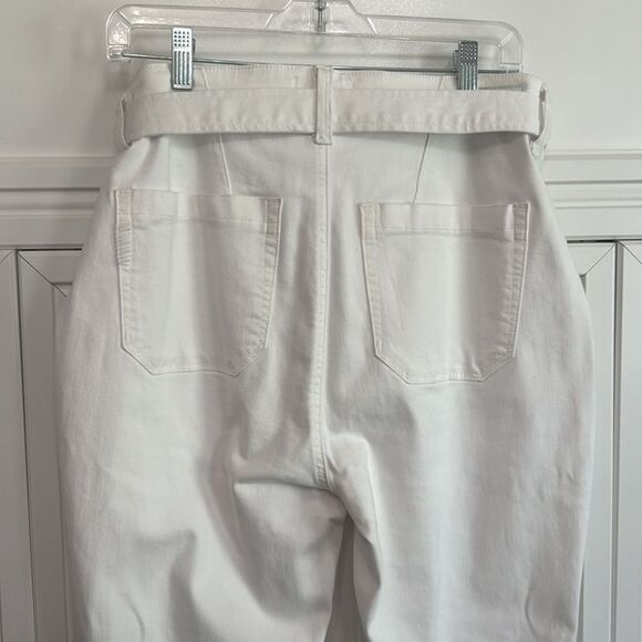 PAIGE Crisp White Mayslie Self-Tie Johger Jeans - Picture 5 of 8